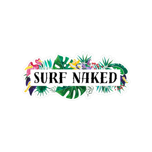 Surf Naked Vinyl Sticker